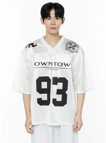 Men's V-Neck Rugby Jersey Shirt IA530