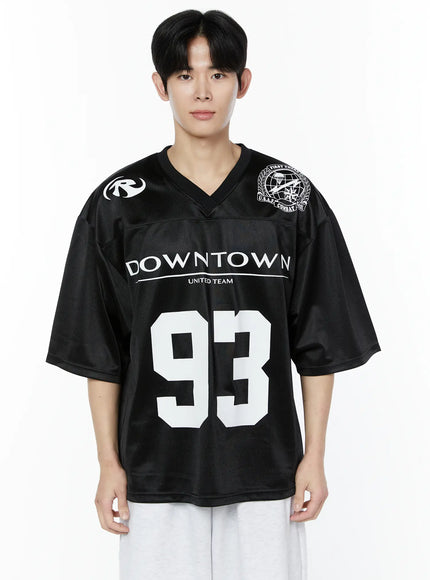 Men's V-Neck Rugby Jersey Shirt IA530