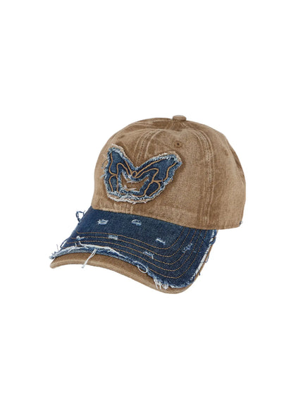 Men's Vintage Distressed Denim Baseball Cap ID511