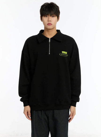 Men's 1984 Half Zip-Up Collar Sweatshirt IM502