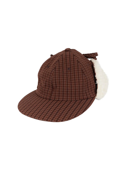 checkered-earflap-winter-cap-id523 / Brown