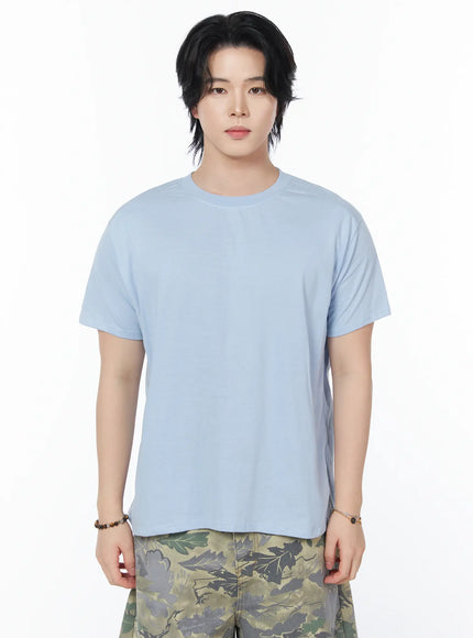 mens-casual-t-shirt-iy525 / Light blue