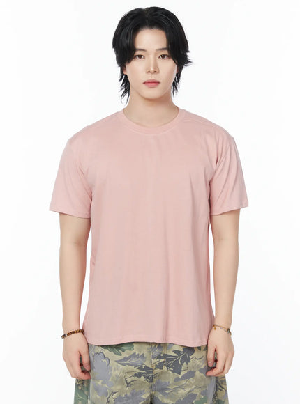mens-casual-t-shirt-iy525 / Light pink