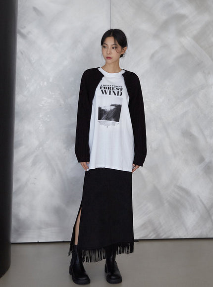 Knit Cardigan Shrug J24