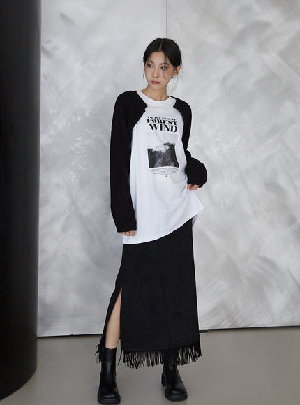 Knit Cardigan Shrug J24