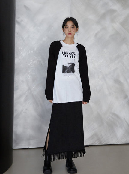 Knit Cardigan Shrug J24