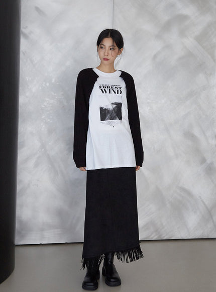 Knit Cardigan Shrug J24