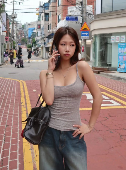 Fitted Ribbed Tank CA518