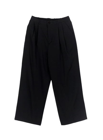 Men's Pintuck Wide-Leg Slacks IA510