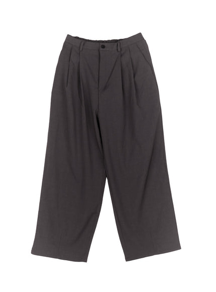 Men's Pintuck Wide-Leg Slacks IA510
