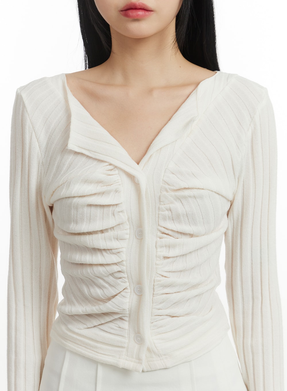 v-neck-shirred-cardigan-im406