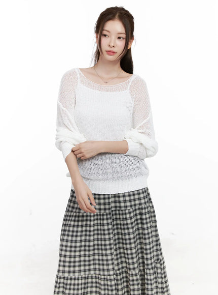 Summer Loose-Fit Long Sleeve Knit CL523