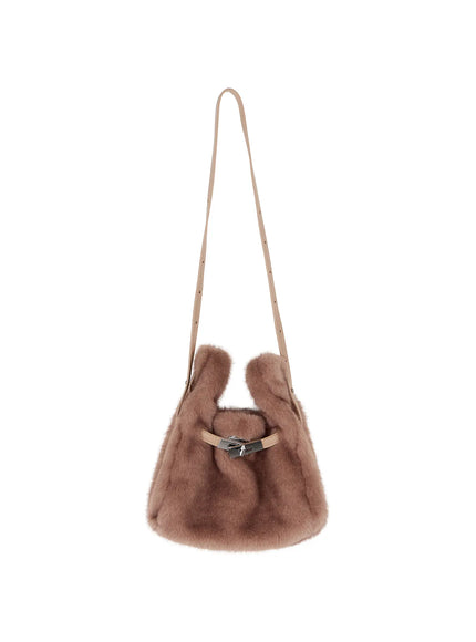 Faux-Fur Buckle Crossbody Bag CD501