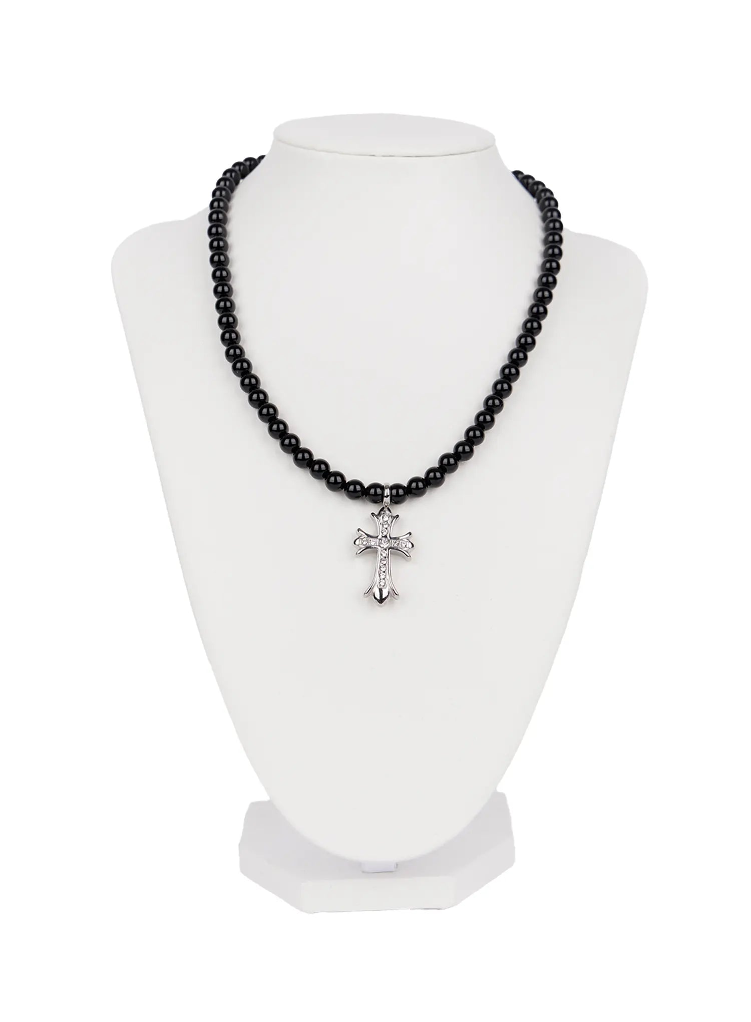 elegant-beaded-pendant-necklace-black-cn511