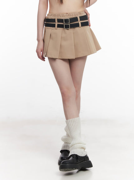 double-belt-pleated-mini-skirt-cu506