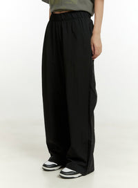 nylon-banded-wide-solid-pants-cl401