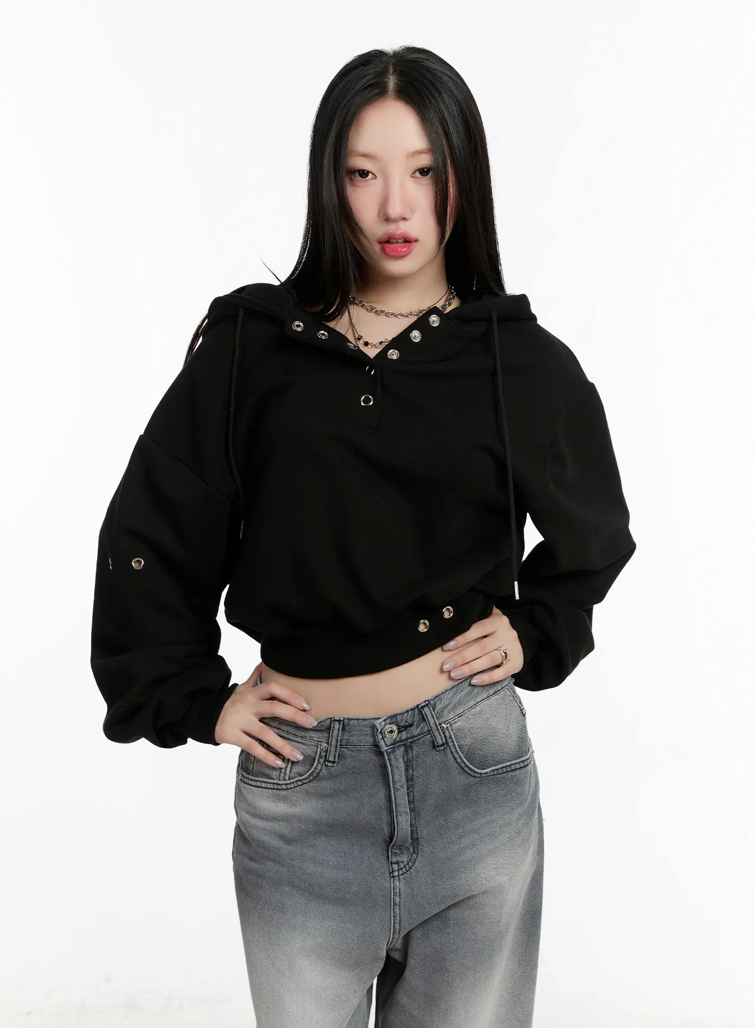 eyelet-crop-hoodie-cm511