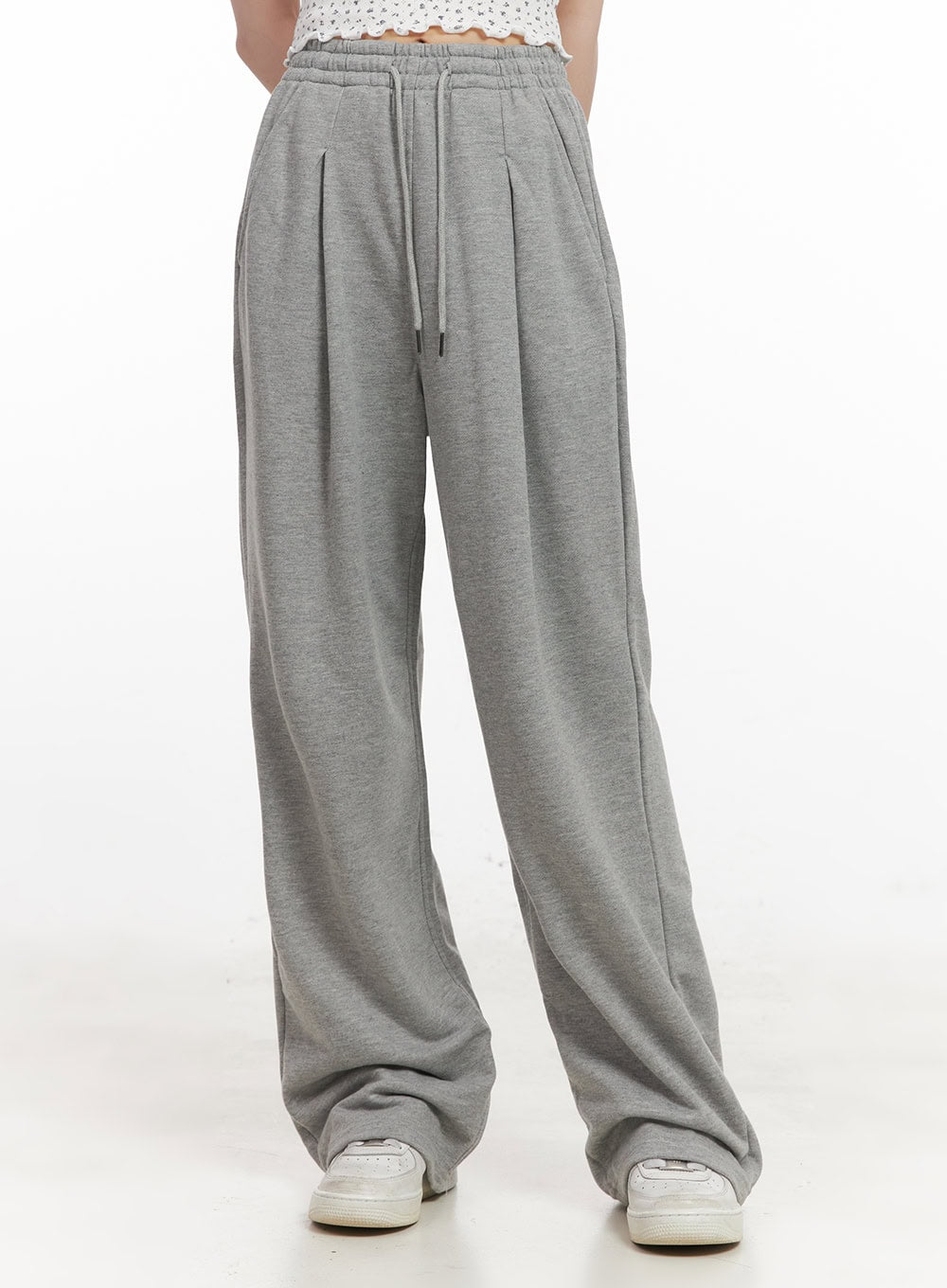 Pintuck Straight-Leg Sweatpants CJ528