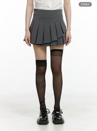 unbalanced-pleated-mini-skirt-cl412