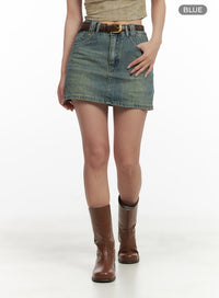 vintage-washed-denim-mini-skirt-with-belt-cy420