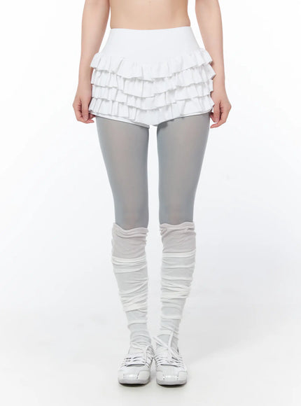layered-ruffle-mini-skirt-cy508