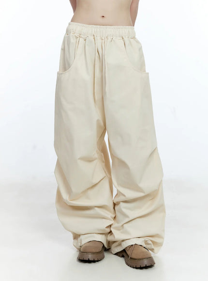 Oversized Pintuck Wide-Leg Pants CG507