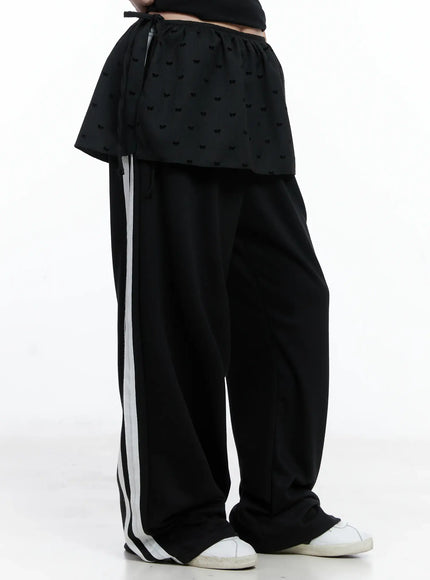 layered-heart-print-wrap-skirt-cs501