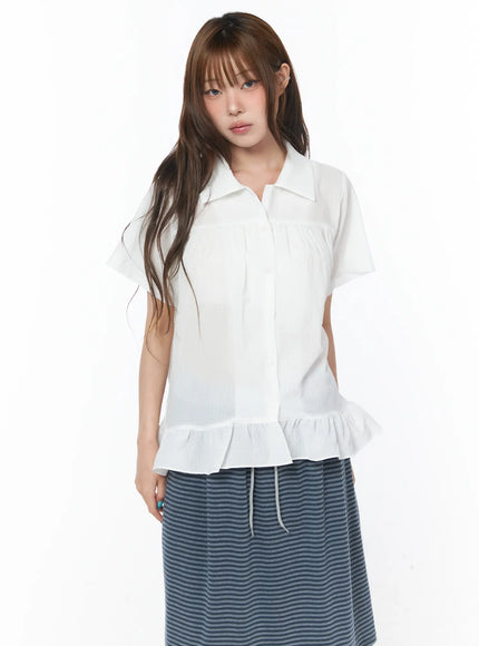 ruffle-hem-short-sleeve-shirt-cy529