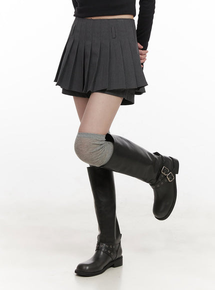 Pleated Mini Skirt with Built-In Shorts CJ528