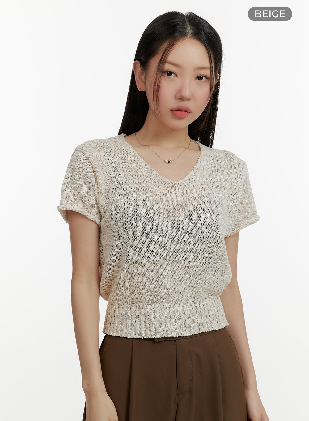 v-neck-short-sleeve-knit-crop-top-oy413