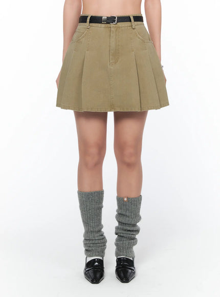 belted-pleated-mini-skirt-ca514