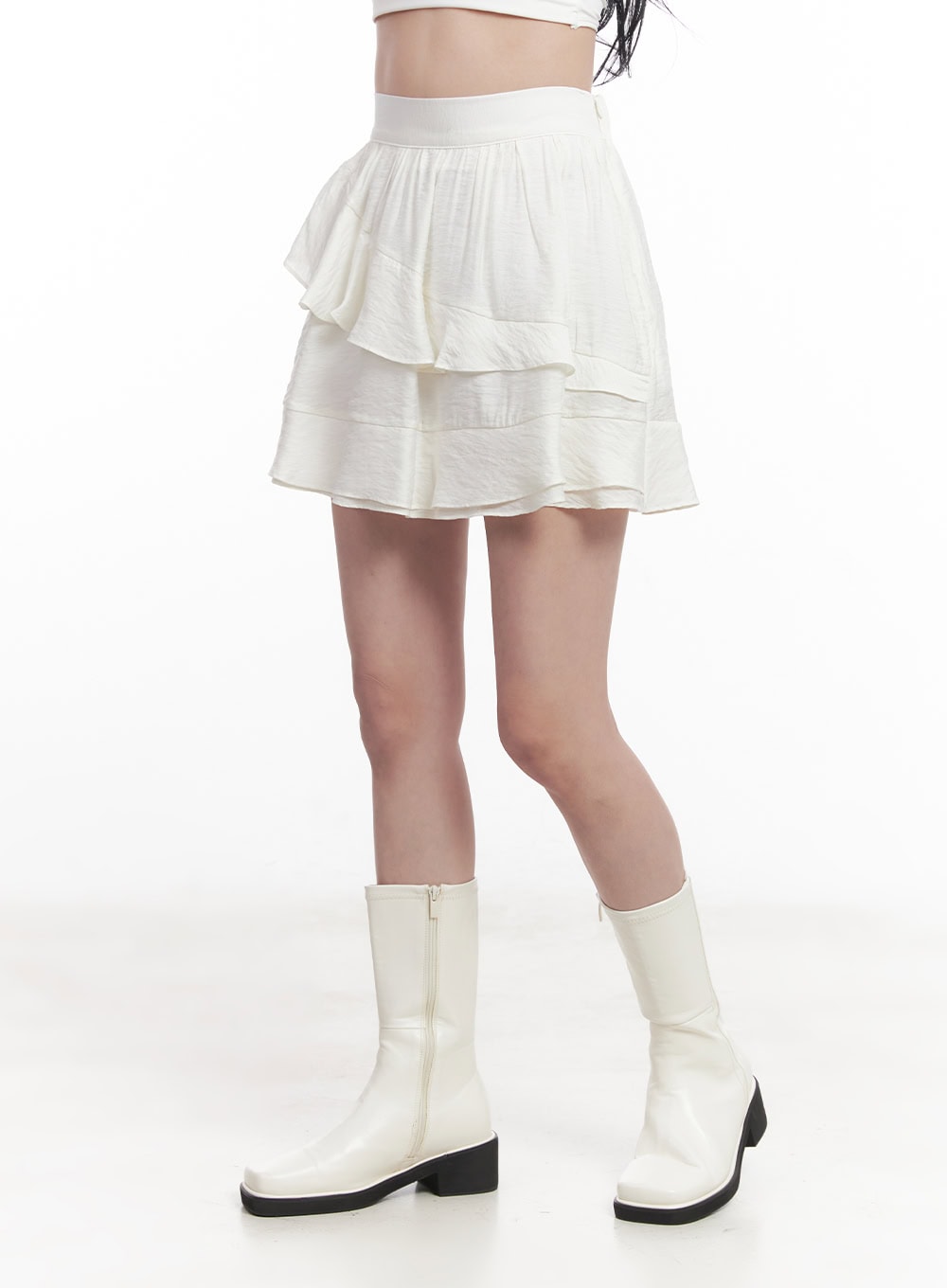 asymmetric-frill-flair-mini-skirt-cy526