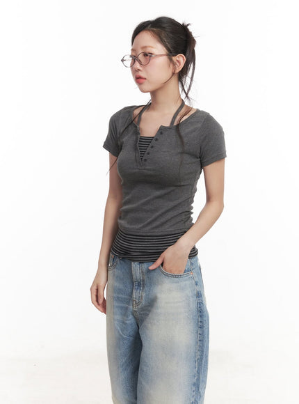 layered-stripe-halter-neck-buttoned-crop-top-ca530