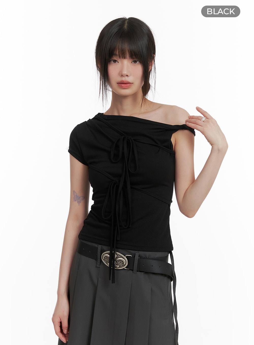 twisted-asymmetrical-neck-short-sleeve-top-ca418