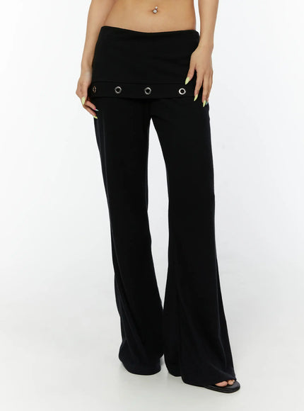 folded-eyelet-bootcut-sweatpants-cy521