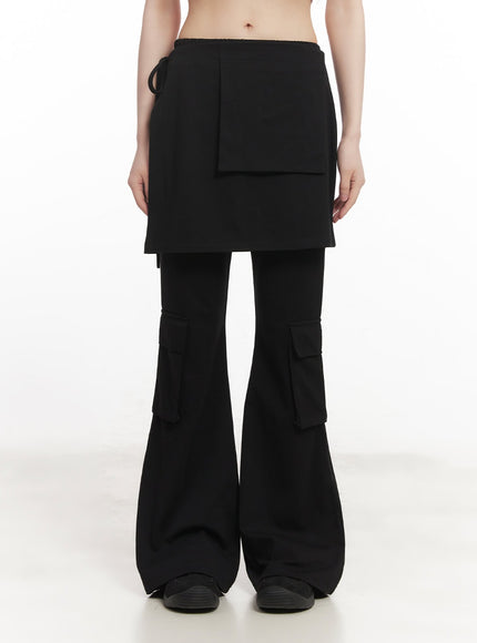 slim-fit-flared-pants-wrap-skirt-set-cm520