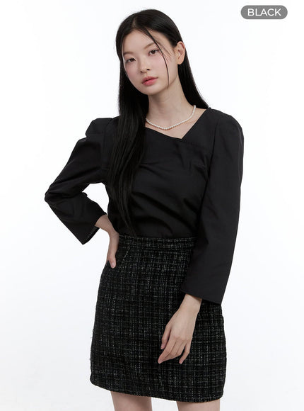 puff-sleeve-unbalanced-blouse-oo429