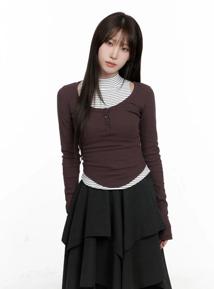 buttoned-u-neck-crop-long-sleeve-top-co521