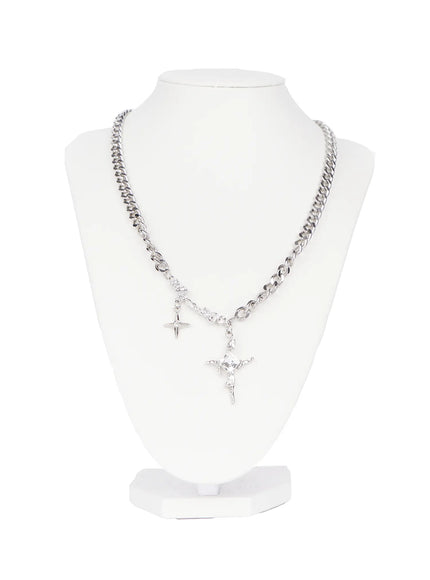 Twin Star Chain Necklace CG526