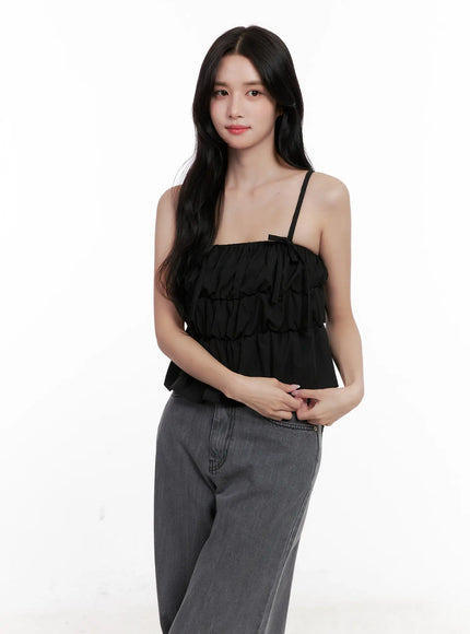 ribbon-strap-ruffle-scrunch-tank-cl516