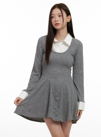 slim-fit-collar-mini-dress-on422