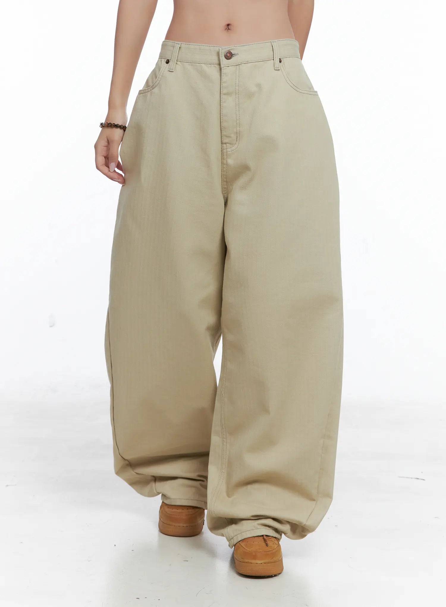 Summer Stitch Wide Cotton Pants CS503