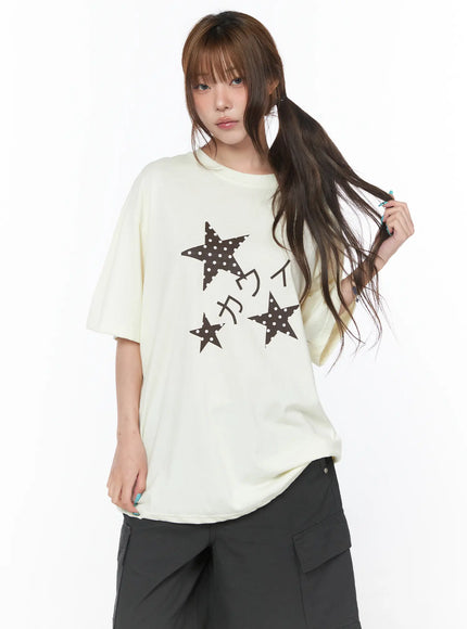 star-print-oversized-tee-cy529
