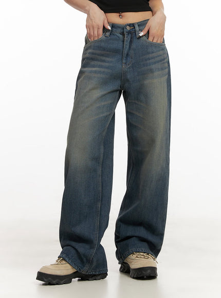 Michelle Washed Wide-Leg Jeans CJ508