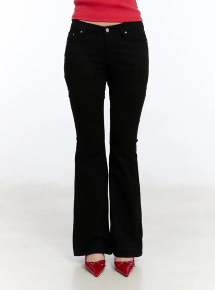Studded Pocket Hip Pad Bootcut Pants CA507