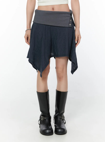 folded-button-flare-mini-skirt-cy515