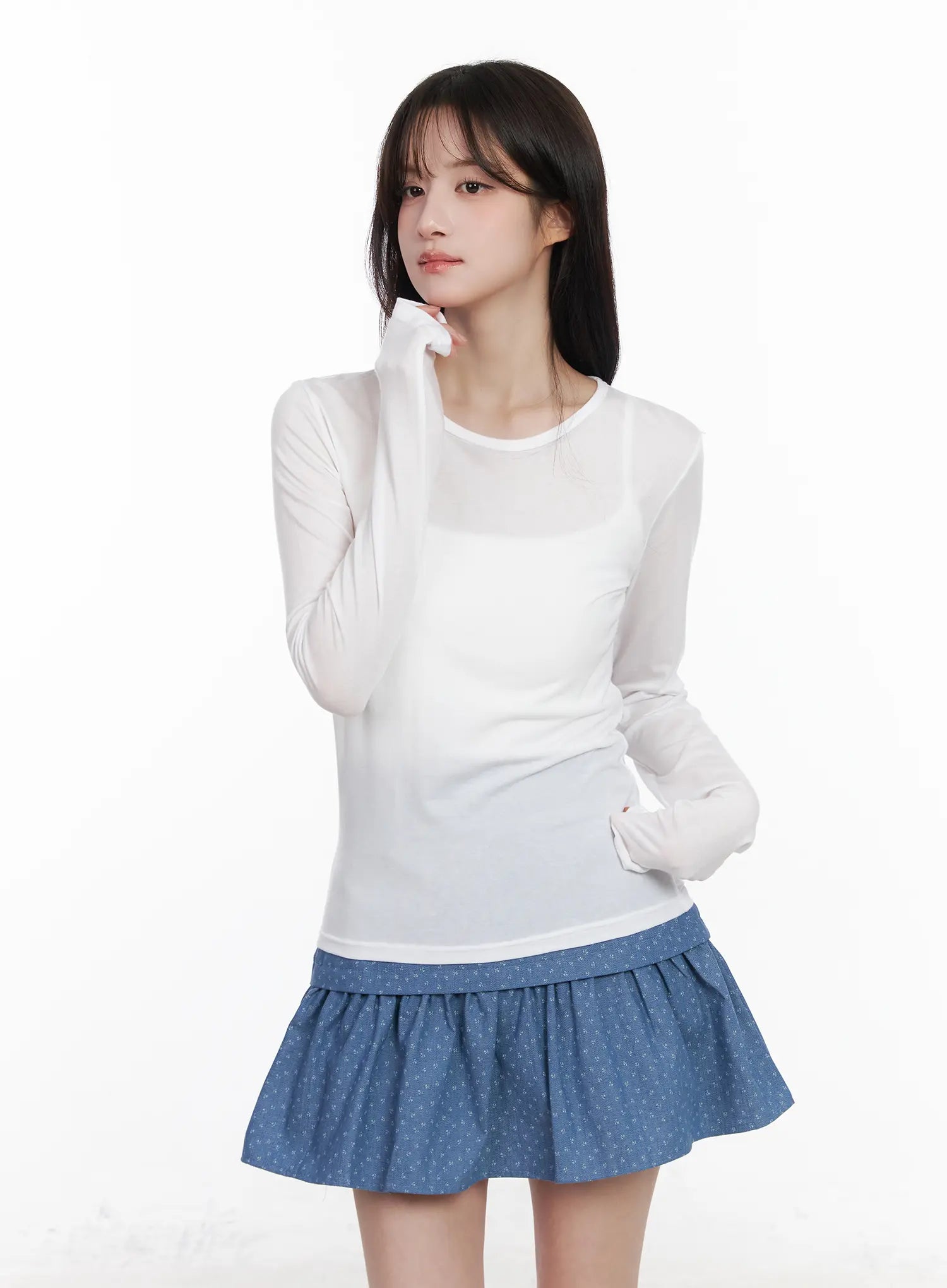 sheer-round-neck-long-sleeve-top-cm527