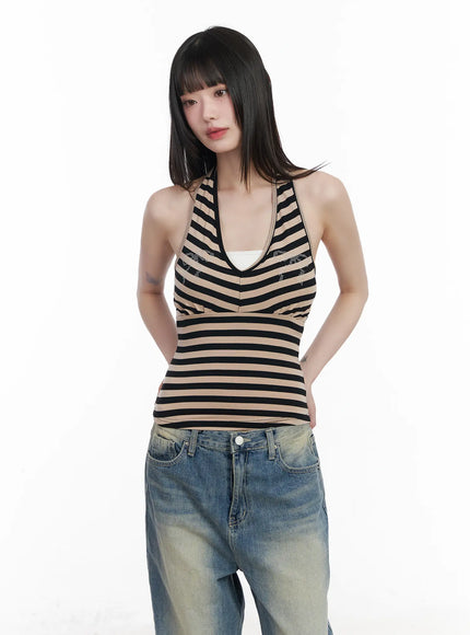 bow-embellished-stripe-padded-halter-top-cm524