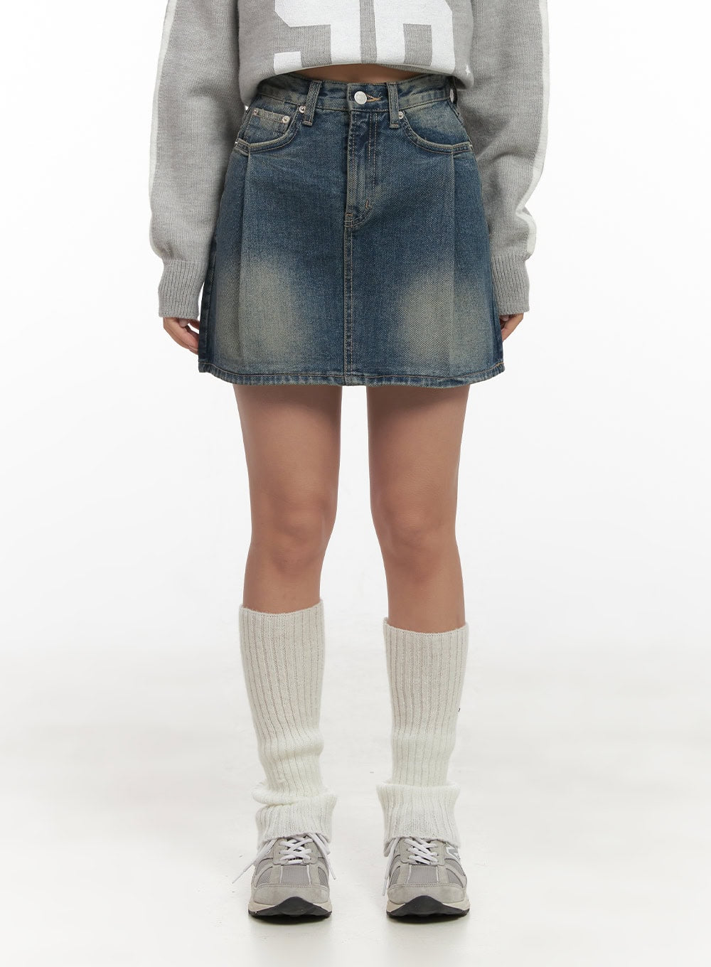 pintuck-washed-denim-mini-skirt-cd416