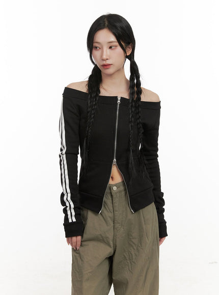 off-shoulder-zip-up-long-sleeve-top-cd410